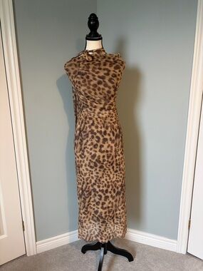 🔥🆕🔥 Urban Way Leopard Print Mesh 2-Piece Set - Top & Skirt - Small
